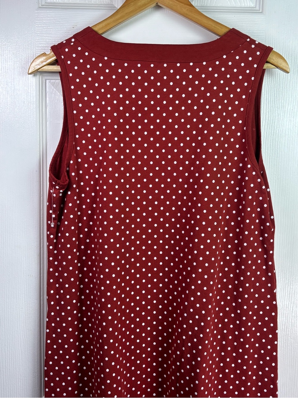 Lands' End Rust Dot Pattern Women's Dres with pockets size Medium - Picture 7 of 8